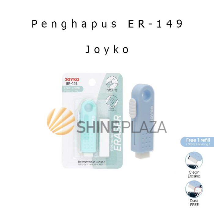 

Penghapus Pensil Joyko Pastel Color ER-149 Pencil Eraser Free Isi Refill