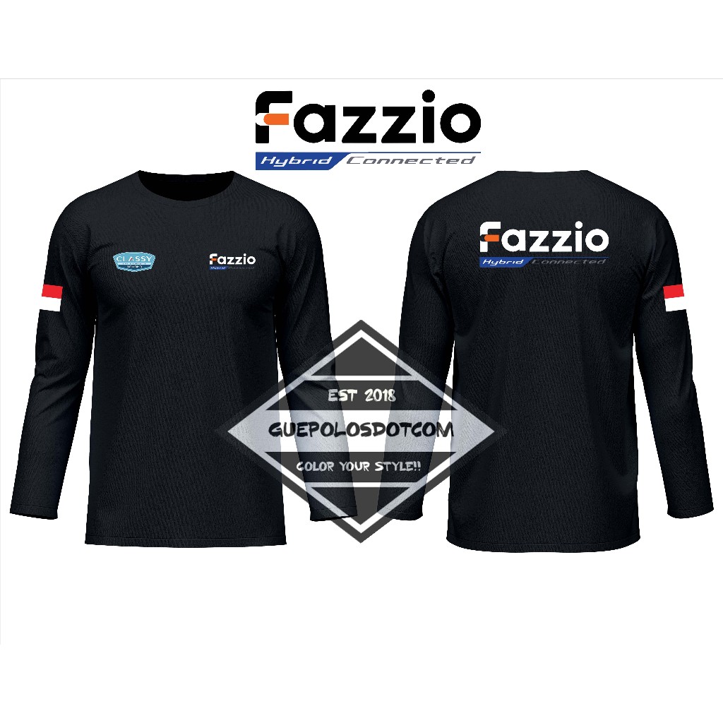 KAOS T-SHIRT LENGAN PANJANG FAZZIO CLASSY YAMAHA - BAJU LENGAN PANJANG FAZZIO CLASSY YAMAHA - KAOS L