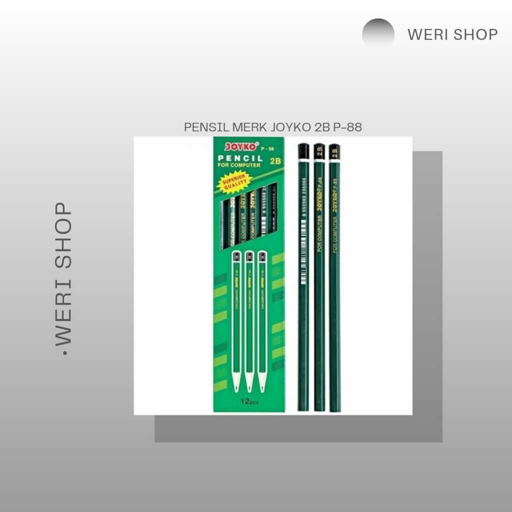 

PENSIL 2B MEREK JOYKO P-88 (1 PACK ISI 12PCS)