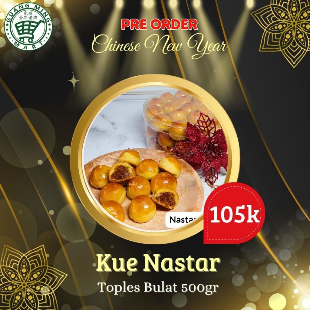 

Kue Kering Nastar Vegetarian Ukuran Toples Bulat 500g / Nastar Home Made 500 Gram