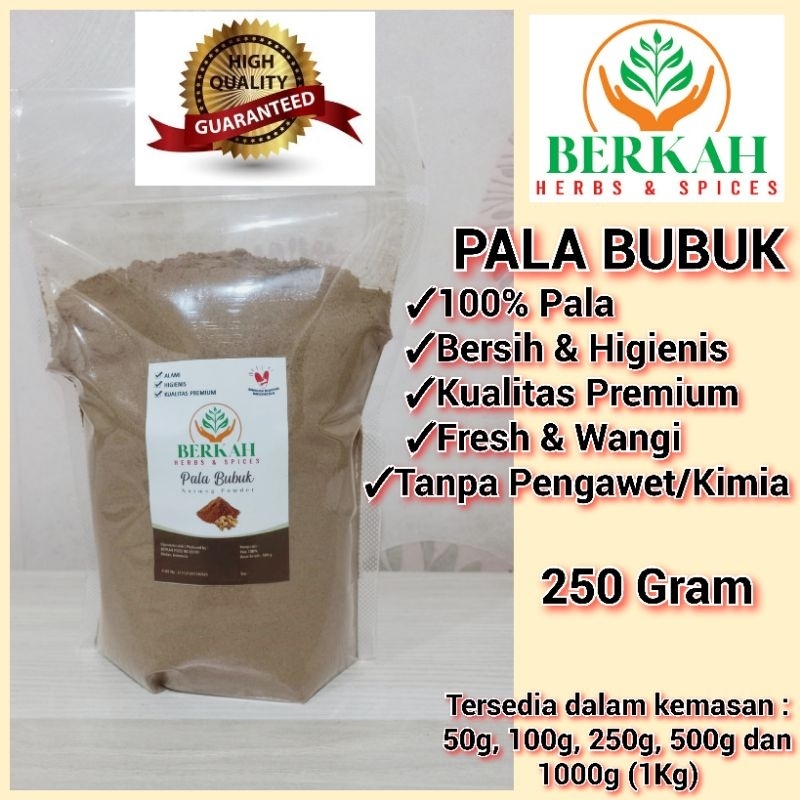 

Pala Bubuk 250gr Nutmeg Powder Kualitas Pilihan