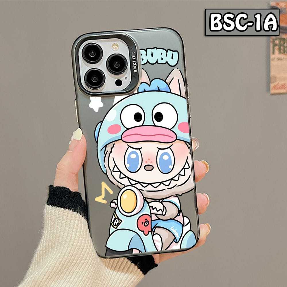Case IMD Color Plate Hologram Gmbar BSC-01 Case Oppo Reno 8 4G Oppo Reno 8 5G Oppo Reno 8 Pro Oppo R