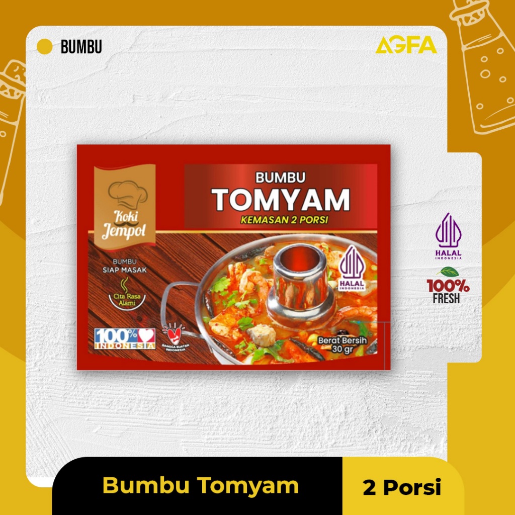 

Bumbu Koki Jempol / Tomyam / Bumbu Tomyum / Koki Jempol Tomyam / Hotpot Mala / Bumbu Steamboat / Seblak / Bumbu Ramen