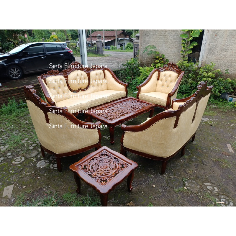 Kursi sofa tamu ganesha jati jepar