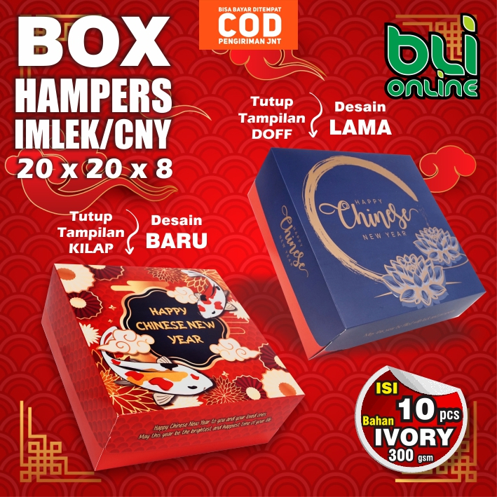 

Box Imlek 20 x 20 x 8 / isi 10 pcs / Chinese New Year / Hampers CNY / Hampers Imlek