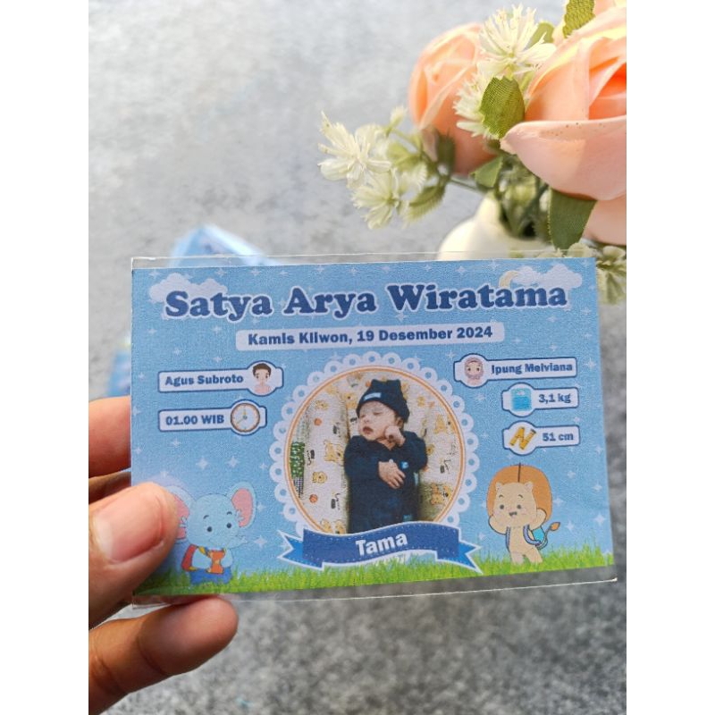 Undangan Kartu Nasi Tasyakuran Aqiqah Bayi | Undangan Punjungan | Undangan Berkat