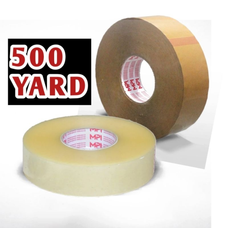 

LAKBAN BENING DAN COKLAT JUMBO MPI TAPE 45mm x 500 yard Ekonomis