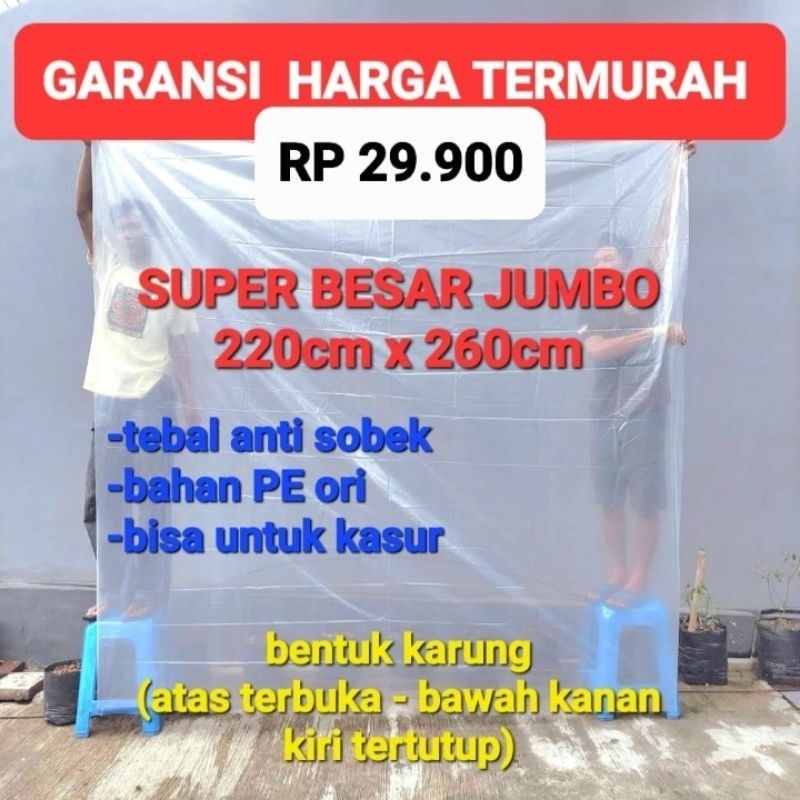 Kantong Plastik Anti Sobek PE Besar Jumbo Tebal | Kantong Plastik TAHAN AIR dan ANTI BOCOR | Plastik