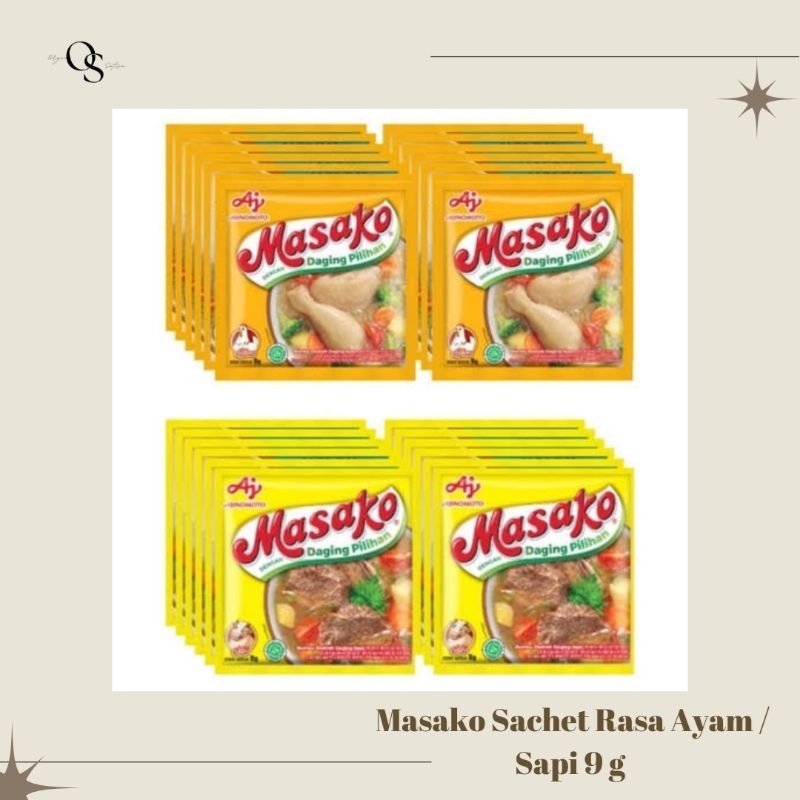 

Masako Ayam / Sapi Sachet Kemasan 9gr