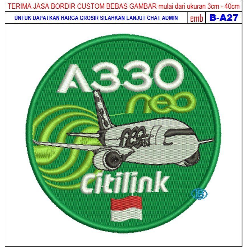 GIB PATCH BORDIR LOGO B-A27 A330 NEO CITILINK