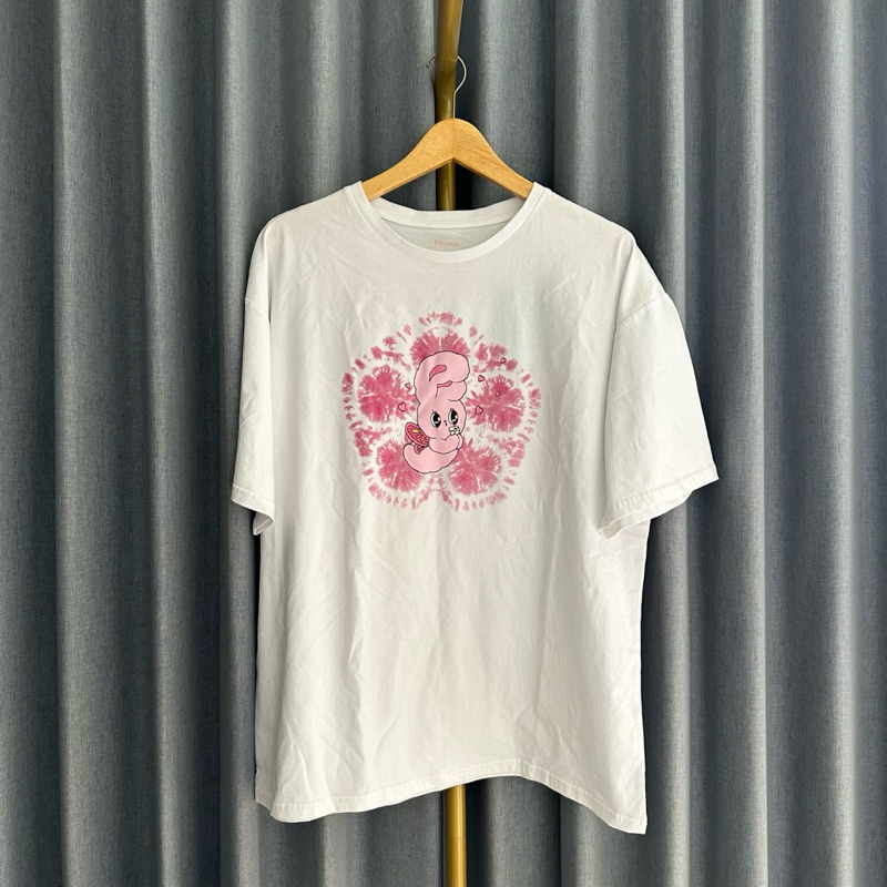 𝙉𝙀𝙒 Pomelo x Esther Bunny White Printed Short Sleeve Oversized Tee Top Blouse Fashion Wanita Branded
