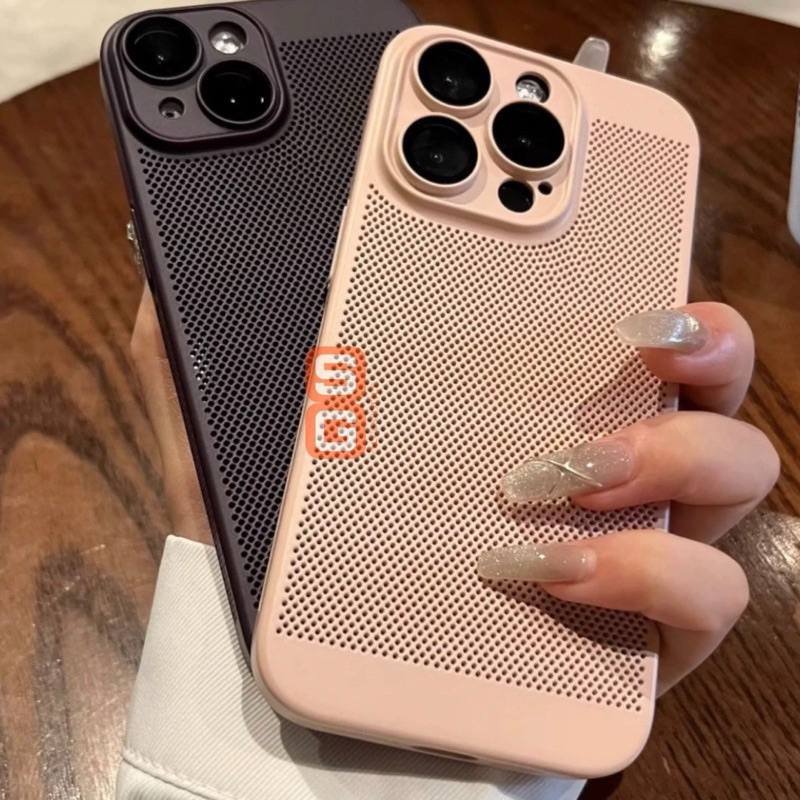 [ CASE ANTI PANAS ] Cooling Nets Hard Case iPhone XS