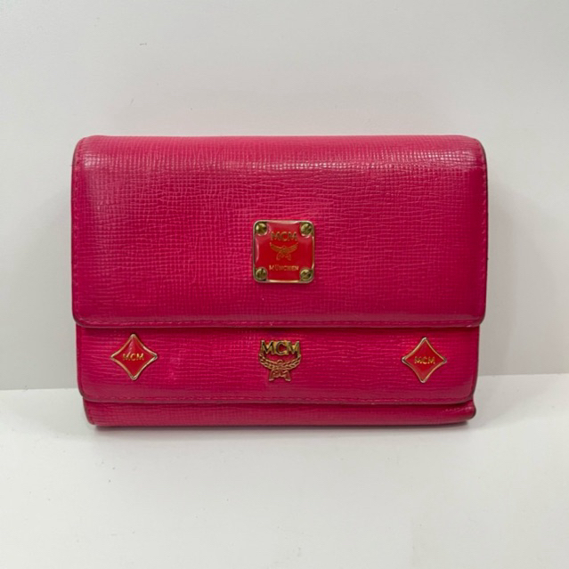 Dompet Wanita Preloved MCM Pink Fold Wallet