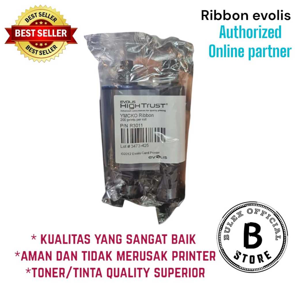 RIBBON EVOLIS PEBBLE4 - DUALYS3 - COLOR YMCKO 200 SISI | PN : R3011