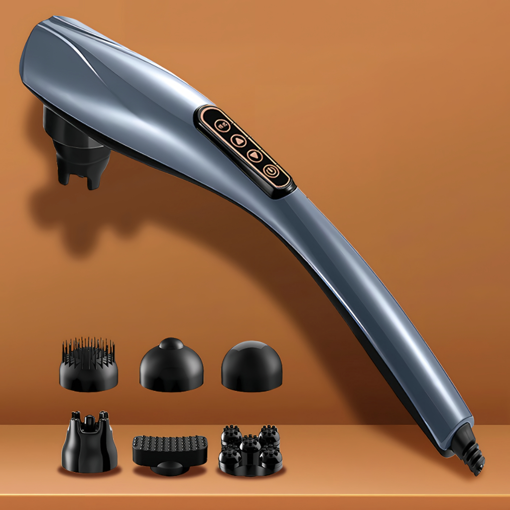 Tongkat pijat elektrik/tongkat pijat lumba-lumba/Pijat punggung multifungsi Dapatkan enam kepala pij