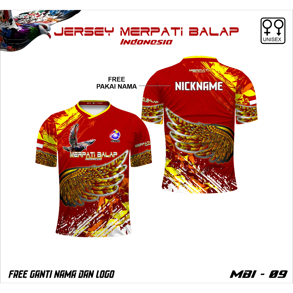 Jersey merpati balap baju burung merpati kaos burung dara