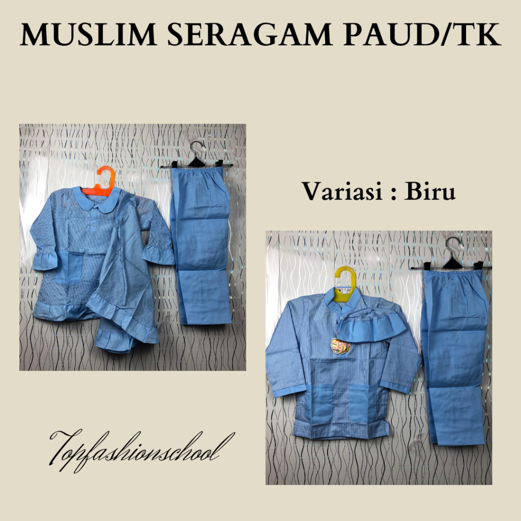 TERBARU SERAGAM MUSLIM TK/PAUD LAKI-LAKI DAN PEREMPUAN