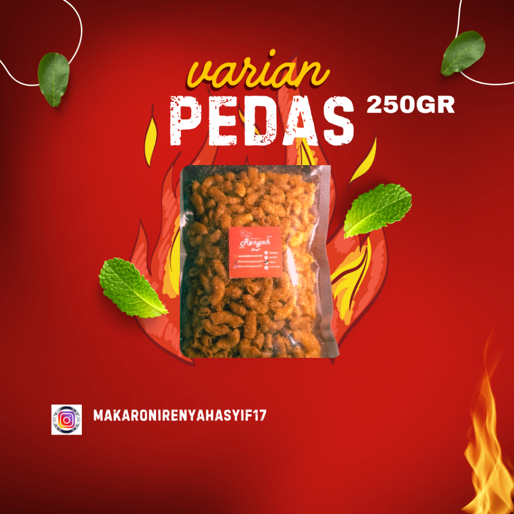 

Makaroni renyah pedas 250gram