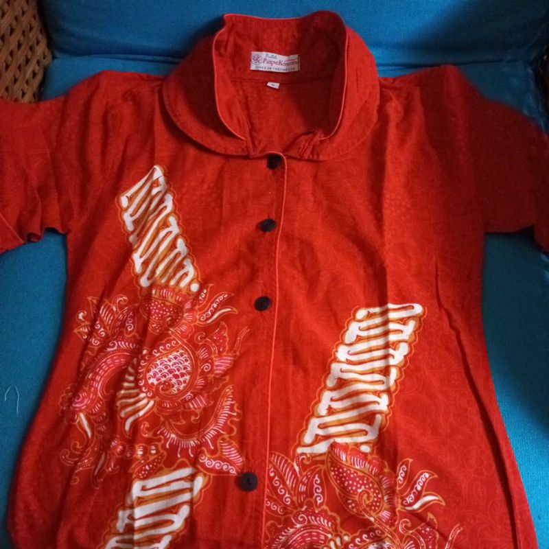 PL kemeja batik wanita lengan pendek uk M