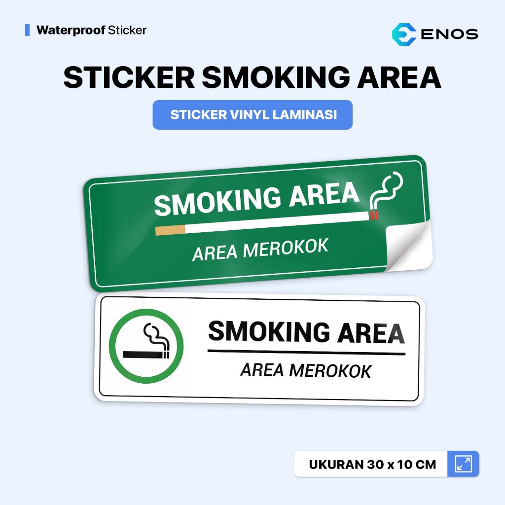 

Stiker Penanda Area Merokok Label Sign Smoking Area Stiker Vinyl Anti Air