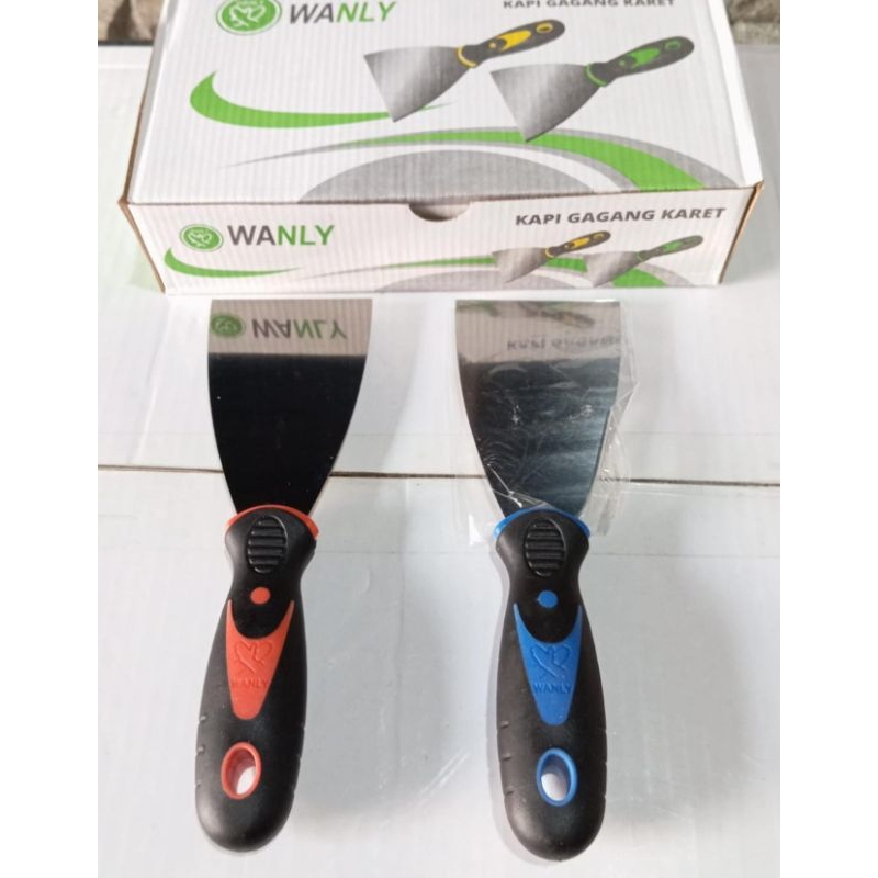 Kapi Cat Stainless Steel / Kape Cat Gagang Fiber Karet Steel Scrapper / Kapi Dempul