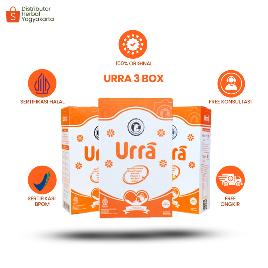 

URRA Asli Original - Susu Kambing Saanen Untuk Penambah Berat Badan & Tinggi Badan Anak - 3 Box