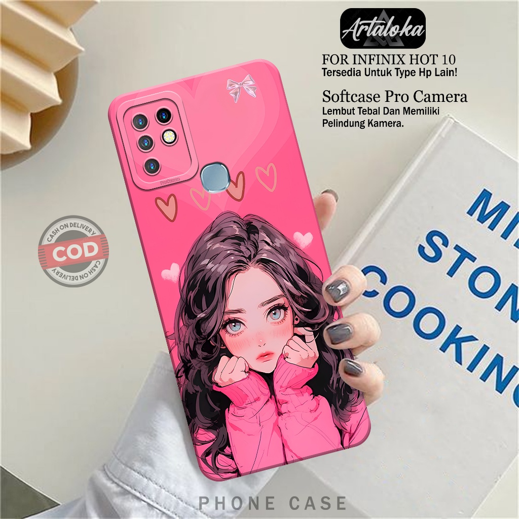 Case Hp Infinix Hot 10 Fashion Case Kartun Softcase Infinix Hot 10 Silikon TPU Pro Camera Casing Inf