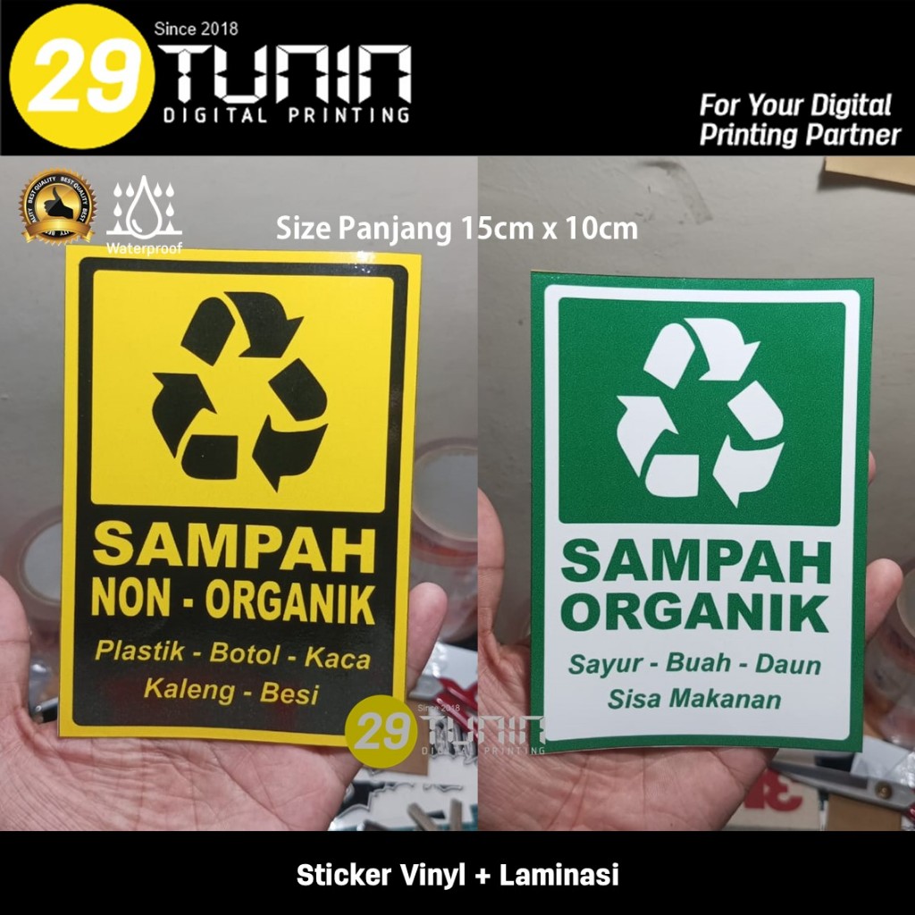 

Sticker Vinyl - Sampah ornagik dan Sampah Non Organik