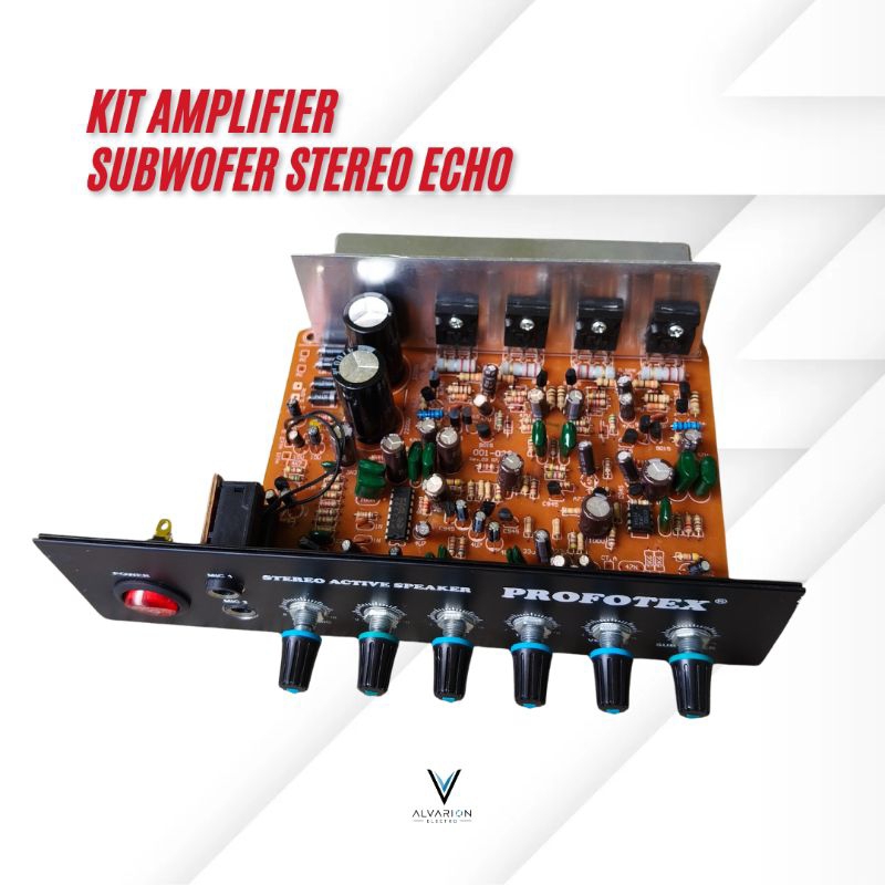 COD Kit Amplifier Stereo Profotex 1205 Subwoofer Mic Echo