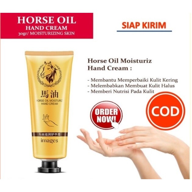 Images Horse Oil Repair Hand Cream Anti-Aging Soft Hand Whitening Moisturizing Nourish