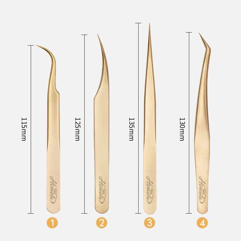 HEMOLA PINSET GOLD DAN RAINBOW PINSET EYELASH EXTENSION GOOD QUALITY / HEMOLA PINSET DOLPHIN GOLD FE