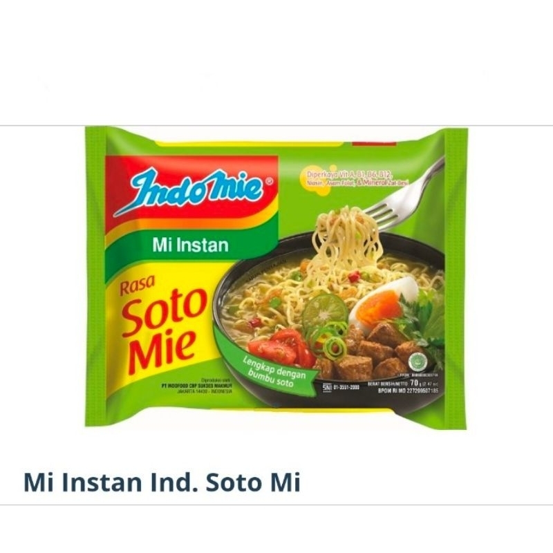 

Indomie Mi Instan Rasa Soto Mie