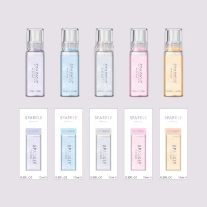Miniso Sparkle Perfume Royal Sapphire Shiny Diamond Golden Amber Violet Gem Pink Crystal 10ml