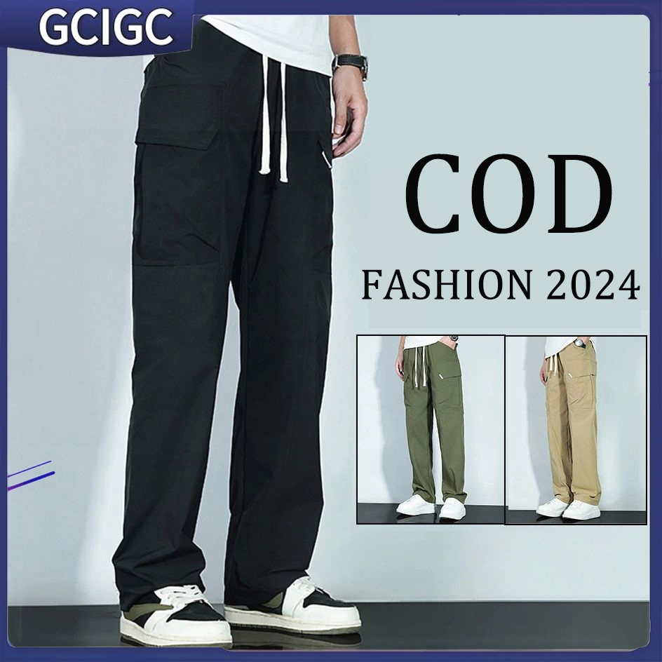 Cargo Pants Pria Celana Cargo Panjang Pria Oversize Murah Celana Kargo Pria Regular Straight Pants C