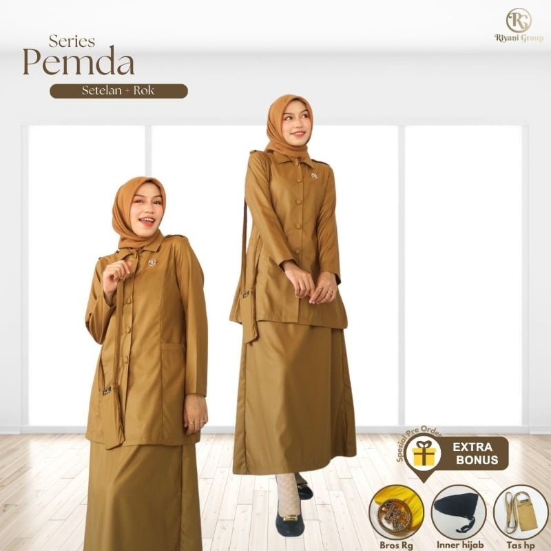 Pemda Setelan Rok by Riyani| Seragam Pemda Wanita|set pemda wanita|seragam kerja wanita