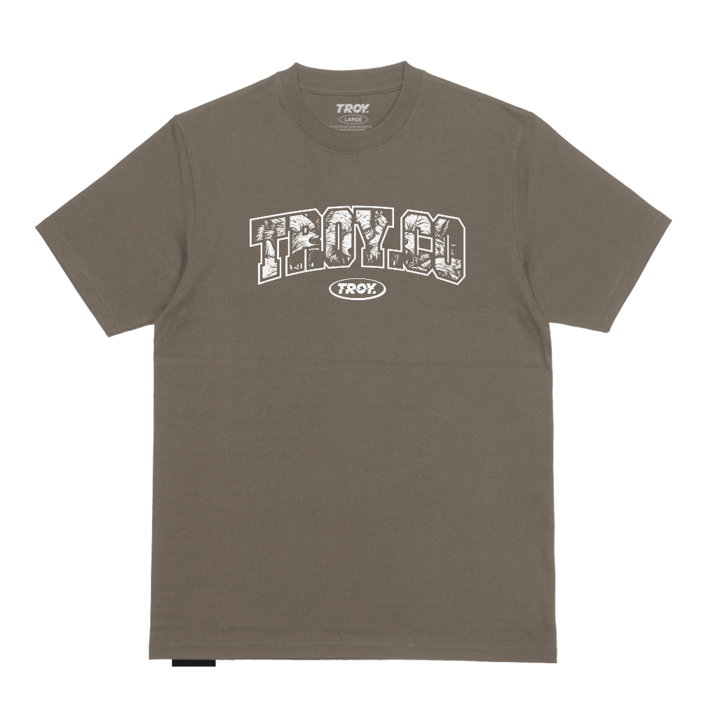 Troy Company Tshirt Maple Brown In Hyena - Kaos Lengan Pendek Kaos Coklat Maple MTD 2886