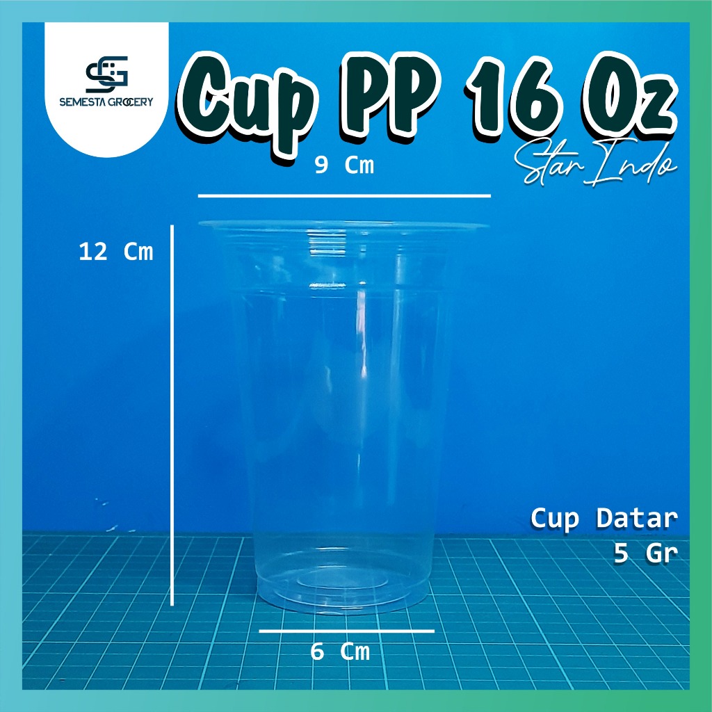 Gelas Plastik Cup 16 oz Starindo 5gr