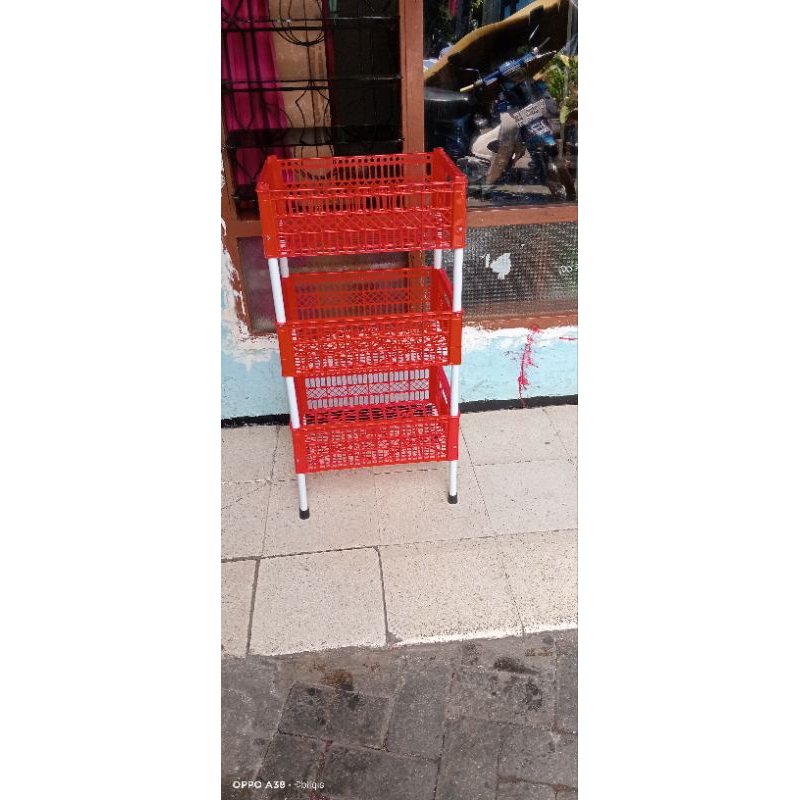 KERANJANG SUSUN 3 serbaguna Rak Susun Dapur Rak Warung Keranjang Snack Rak Penyimpanan