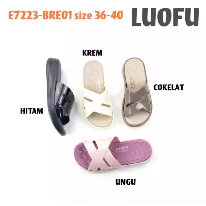 Sandal luofu Wanita Sandal jelly karet Sandal luofu Sandal Luofu import Size 36-40
