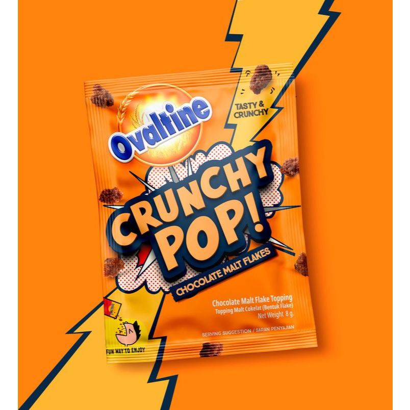 

Ovaltine Crunchy Pop Chocolate Malt Flakes Thailand Kitkat Pocky Topping