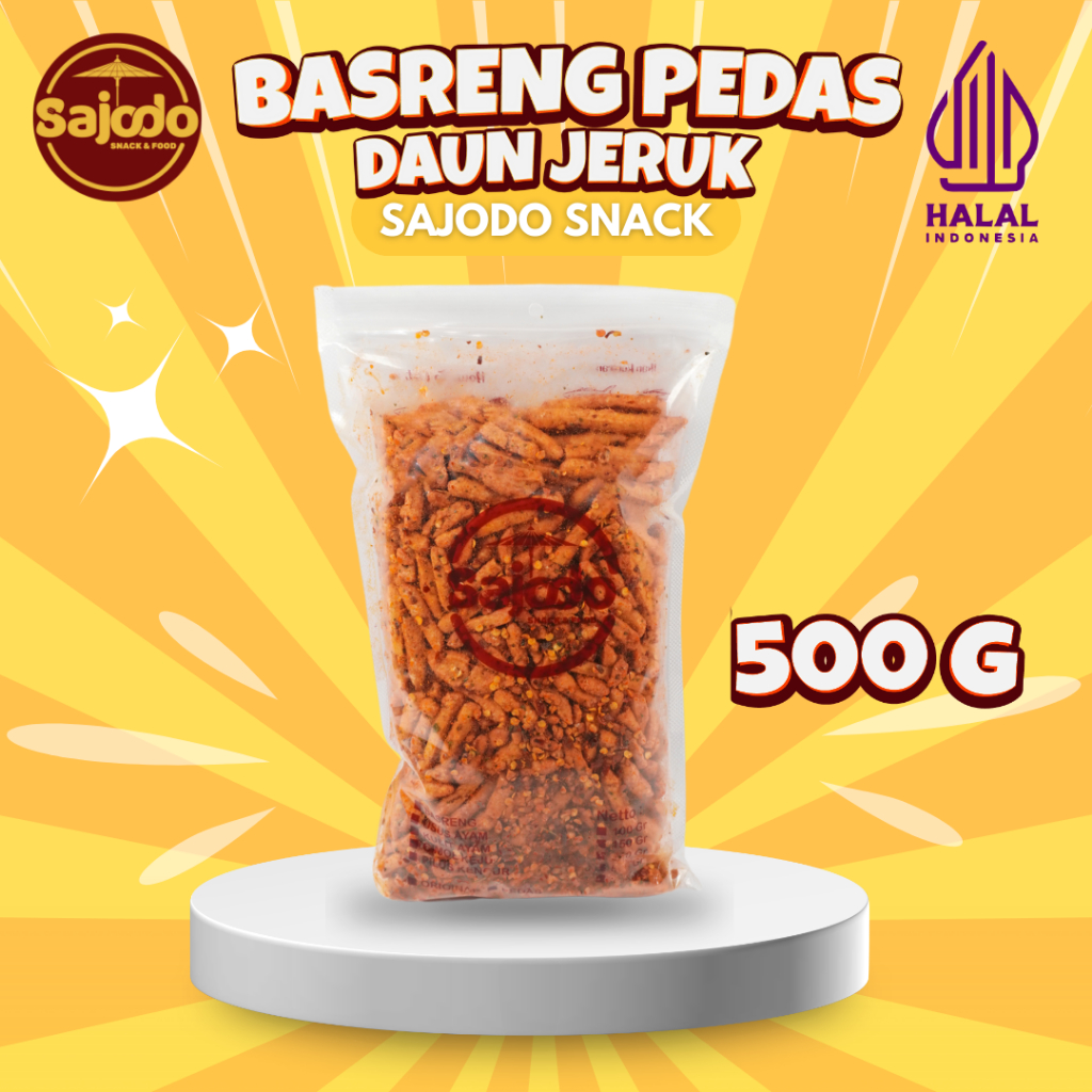 

[FLASH SALE] Basreng Pedas Daun Jeruk 500Gr Sajodo