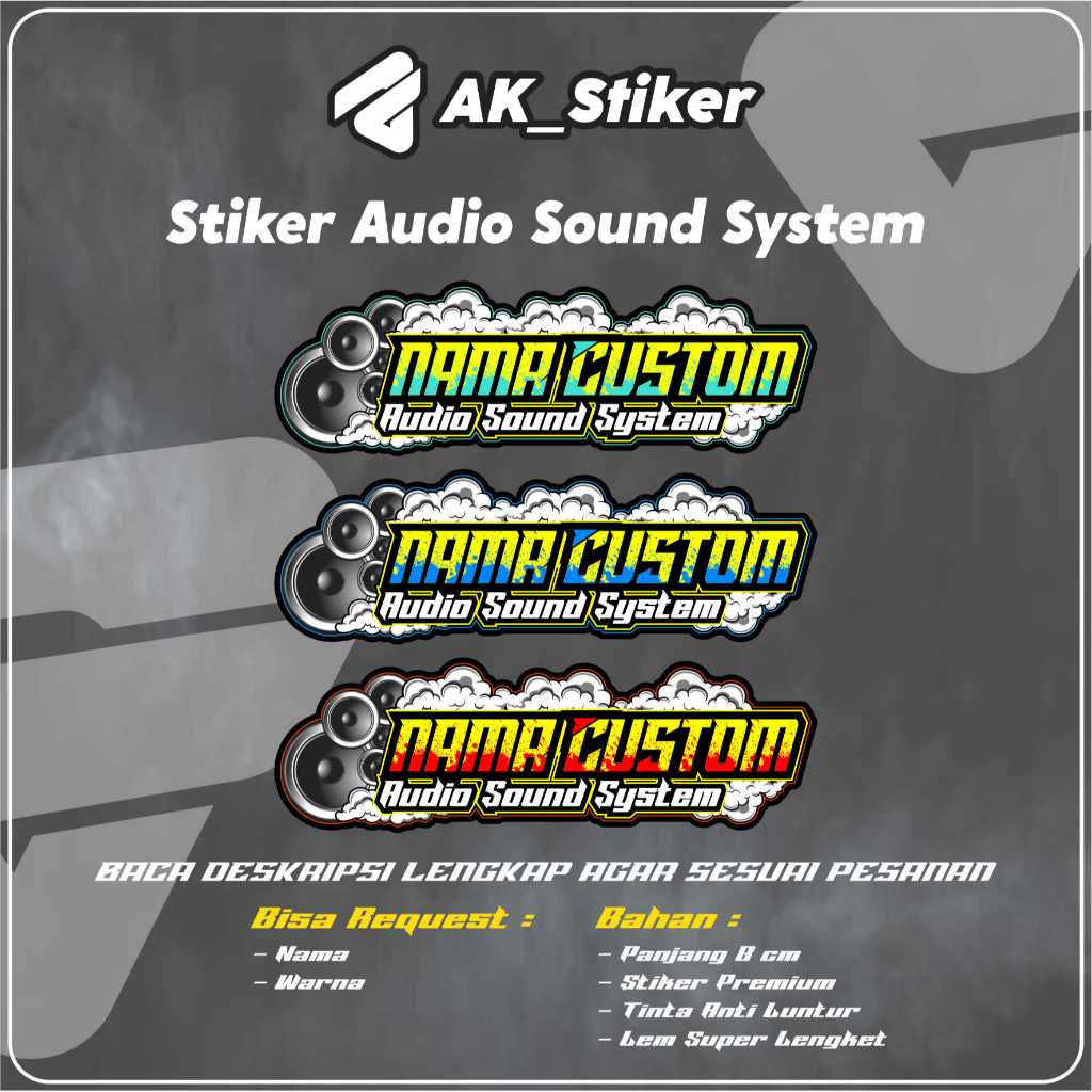 

(COD) Stiker Custom Audio Sound System, Sound Horeg, Ligthing Custom Suka-Suka Paling Murah