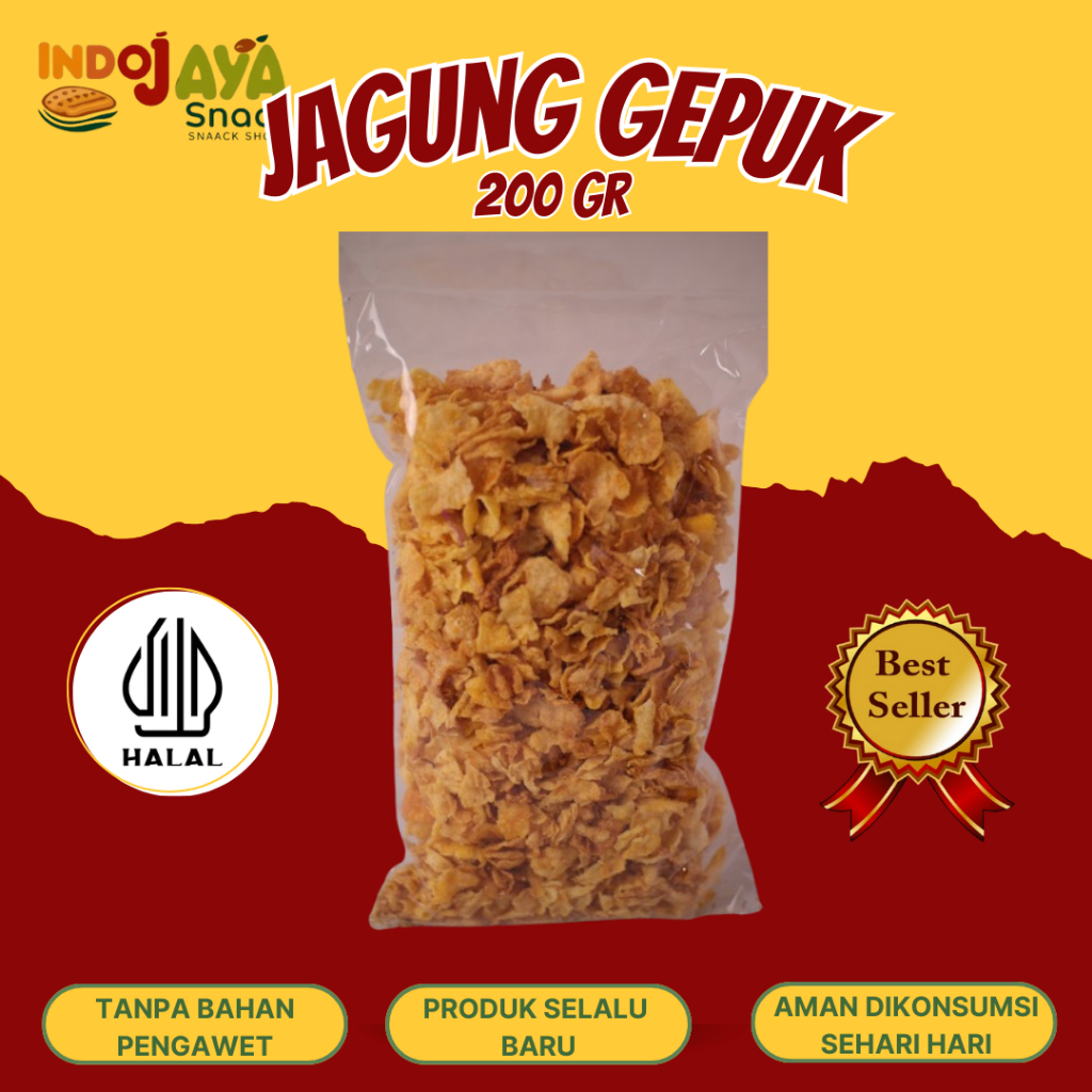 

Emping jagung gepuk original 200gr snack camilan renyah