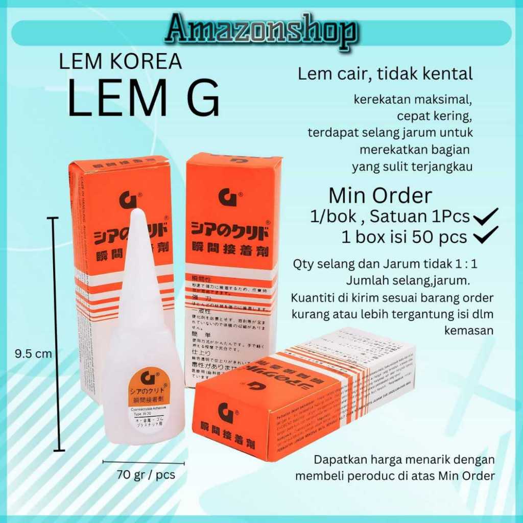 

Lem Setan Super Rekat Glue Korea 10 PC/25 PC/50 PC/5 PC Perekat Super Rekat / Lem Power Lem Korea G Original Asli
