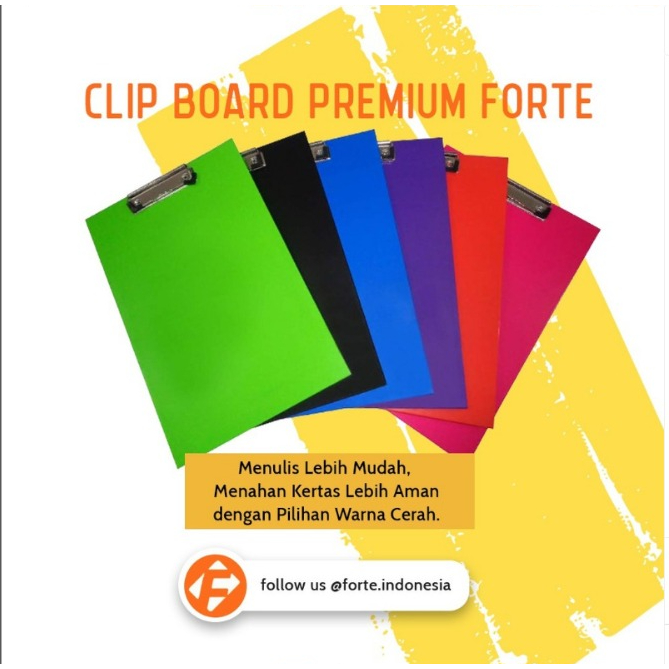 

CLIP BOARD FOLIO PREMIUM FORTE/PAPAN JALAN FORTE/PAPAN SCANER MURAH