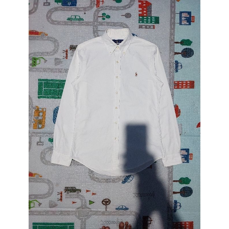 KEMEJA POLO R.L OXFORD PUTIH UNISEX PxL 75x53. SECOND ORIGINAL.