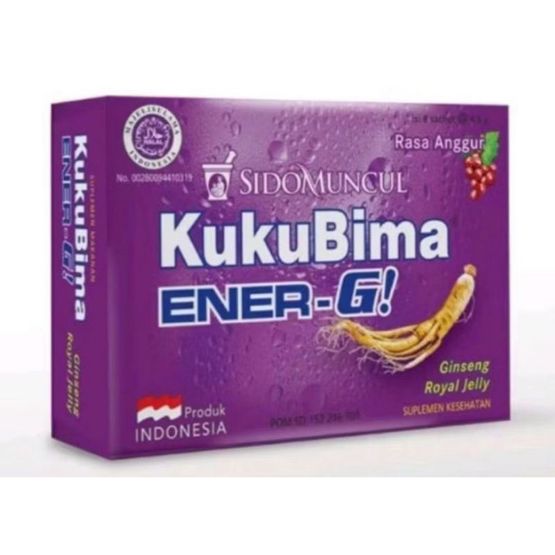 

KUKUBIMA ANGGUR ROYAL JELLY GINGSENG ENERGI ENER G UNGU JAMU SIDOMUNCUL