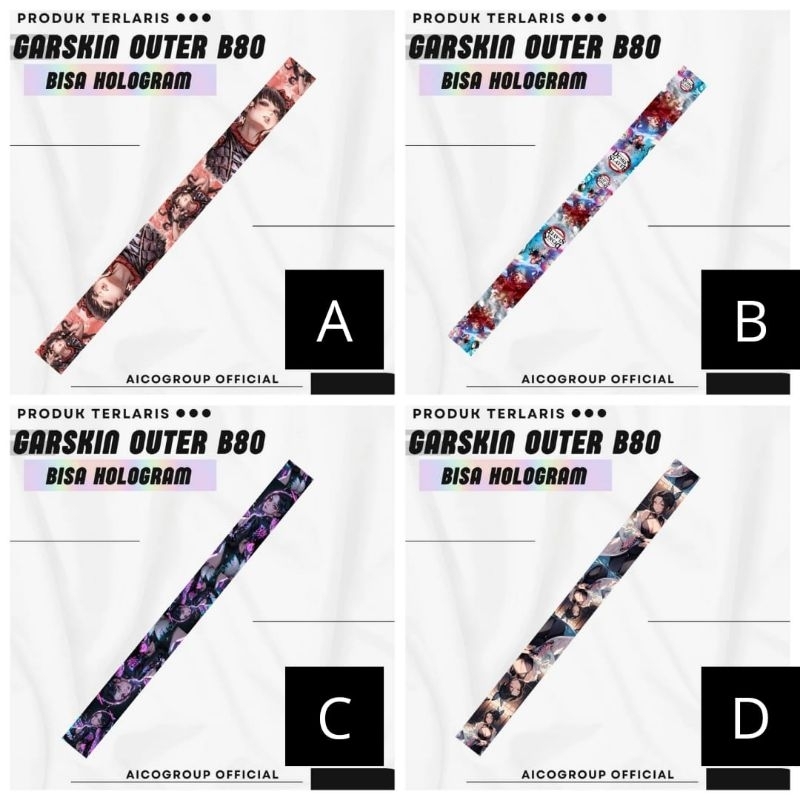 

Premium innneerrr Garskin Outerr Bey 80 Hologram Full Motif Dan Anti Gores