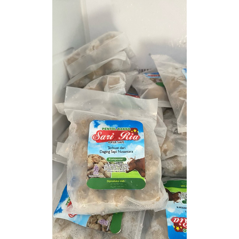 

PENTOL BAKSO SARI RIA ASLI DAGING SAPI FROZEN FOOD ISI 10 Butir