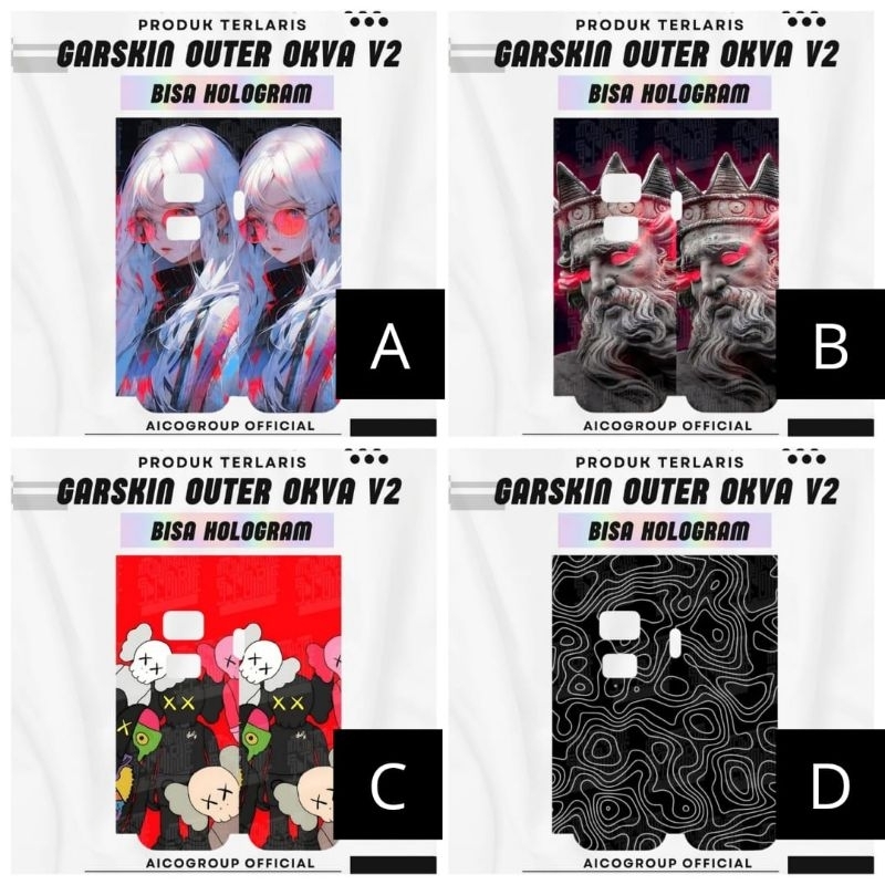 

Premium innneerrr Garskin Oxvia V2 Hologram Full Motif Dan Anti Gores
